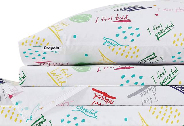 Kids Positive Vibes Only Multi 4 Pc Full Sheet Set - Thumbnail - Image 4