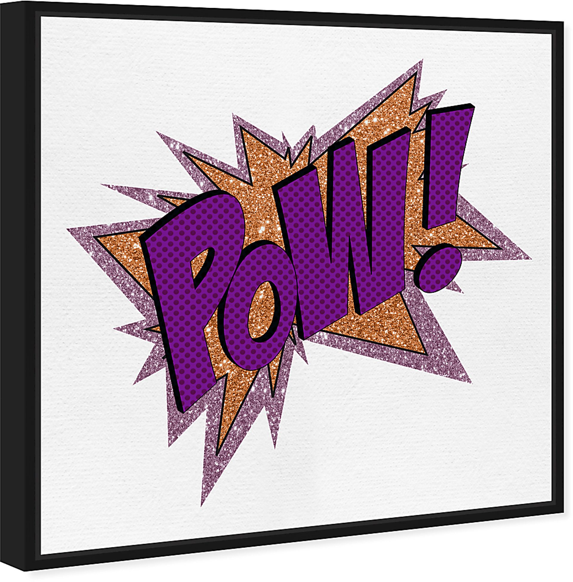 Kids Pow Words Purple Medium Wall Art - Image 2