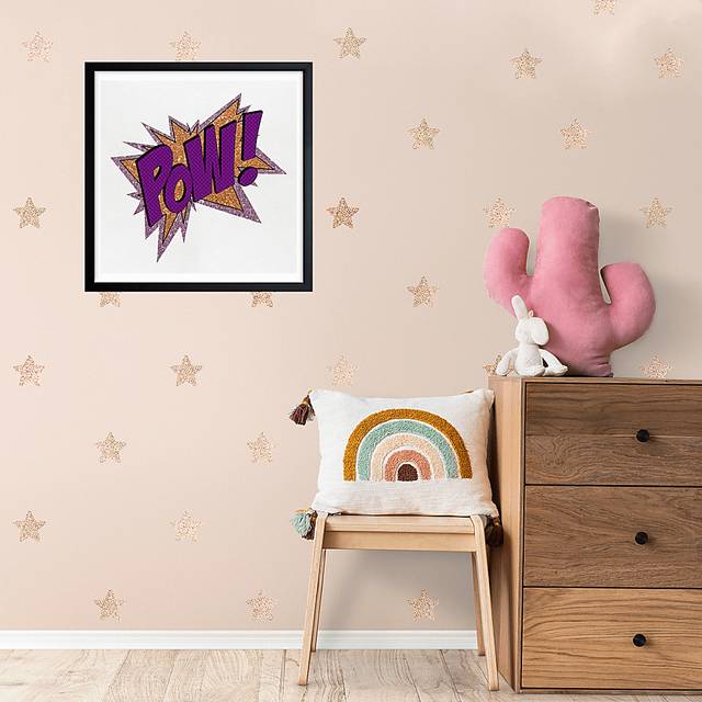 Kids Pow Words Purple Medium Wall Art - Thumbnail - Image 3