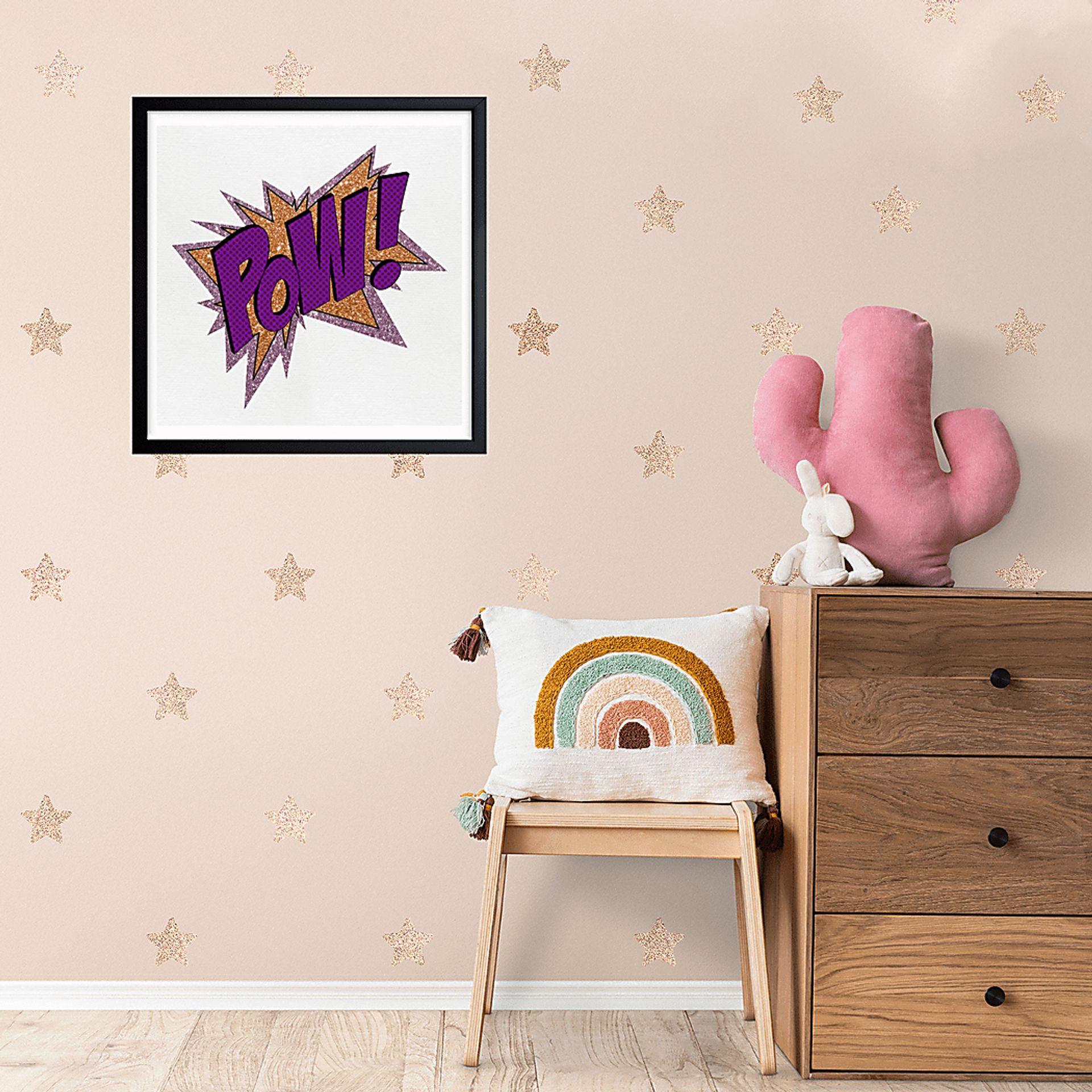 Kids Pow Words Purple Medium Wall Art - Image 3