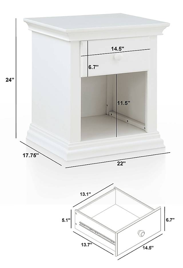 Kids Praxo White Nightstand - Thumbnail - Image 6