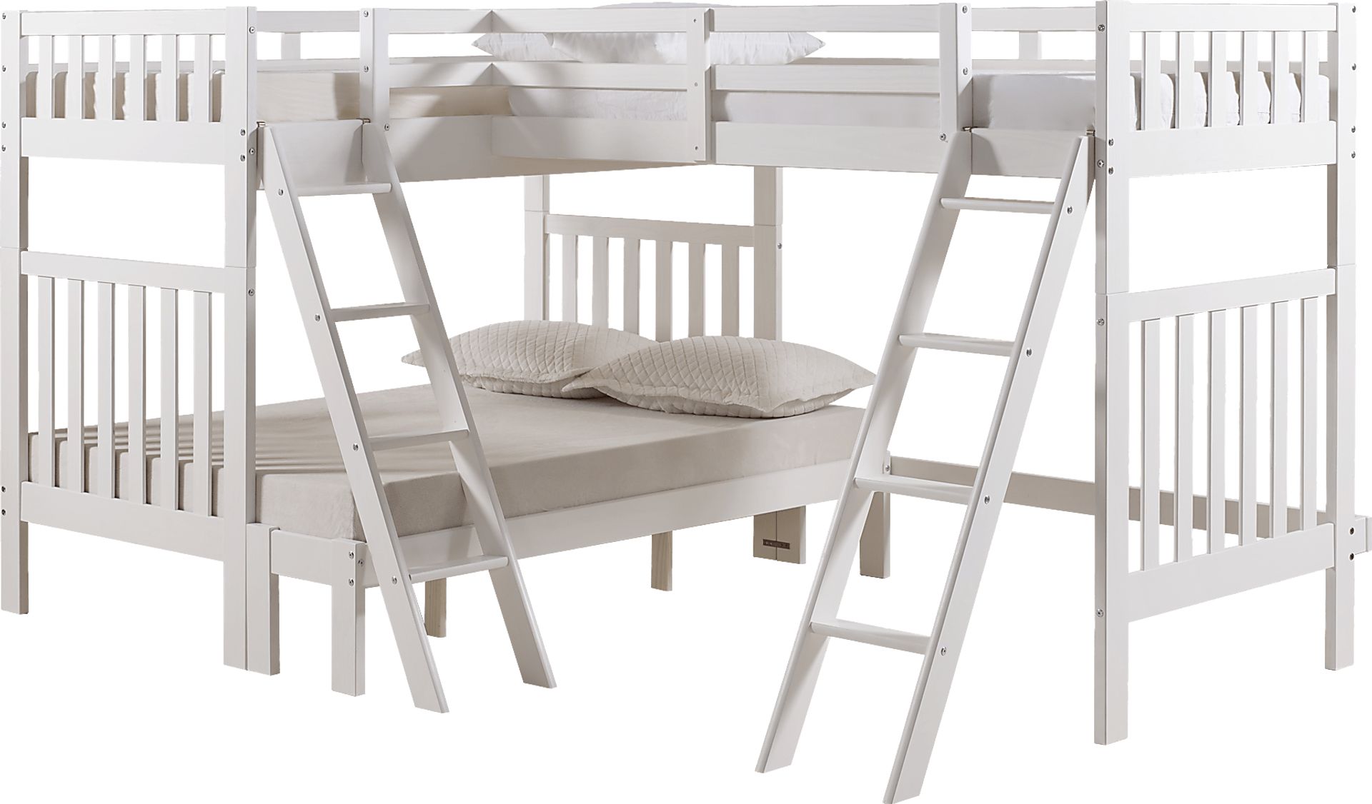 Kids Presnora White  Twin/Twin/Full Bunk Bed - Image 1