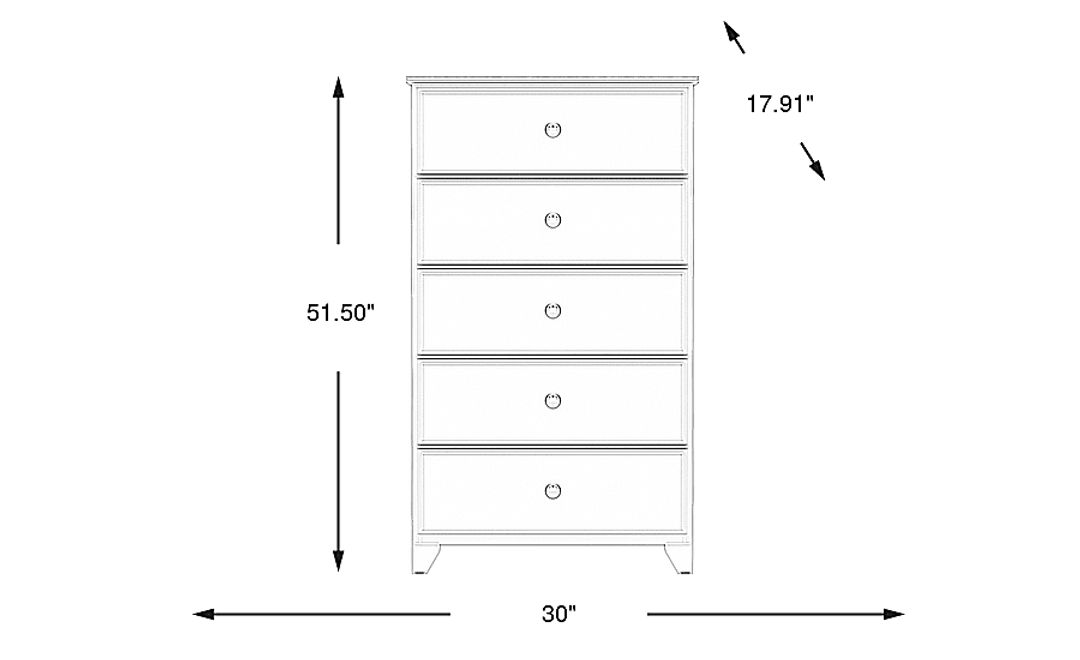 Kids Preston Place White Chest