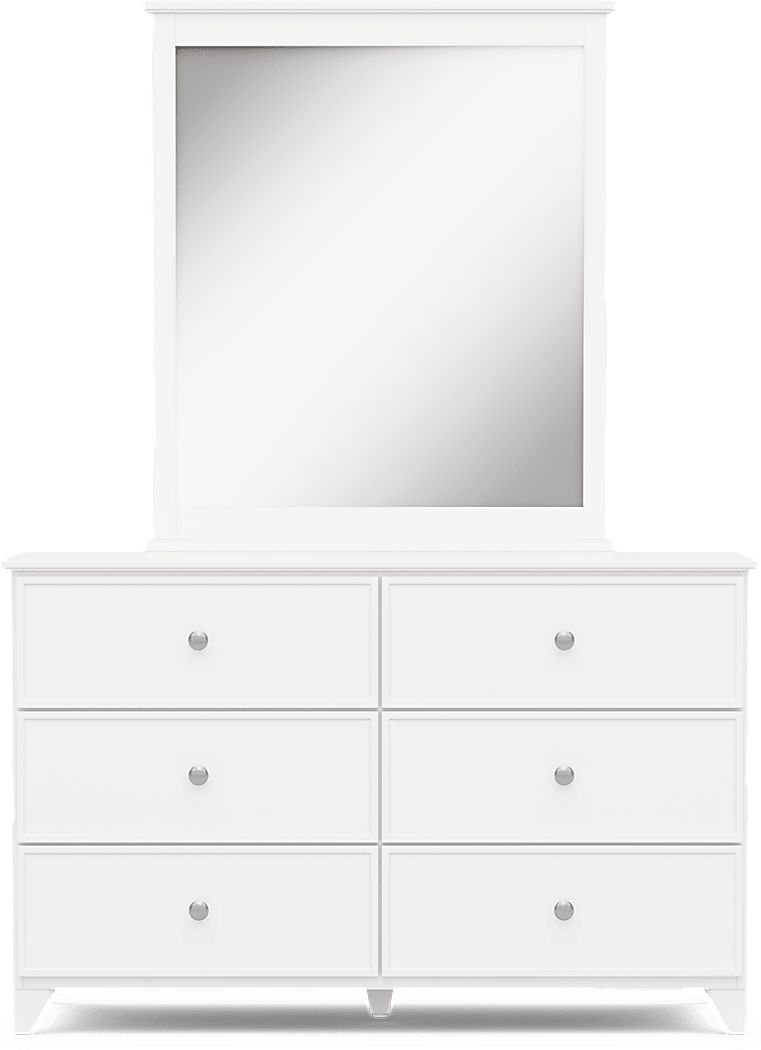 Kids Preston Place White Dresser and Mirror - Thumbnail 2