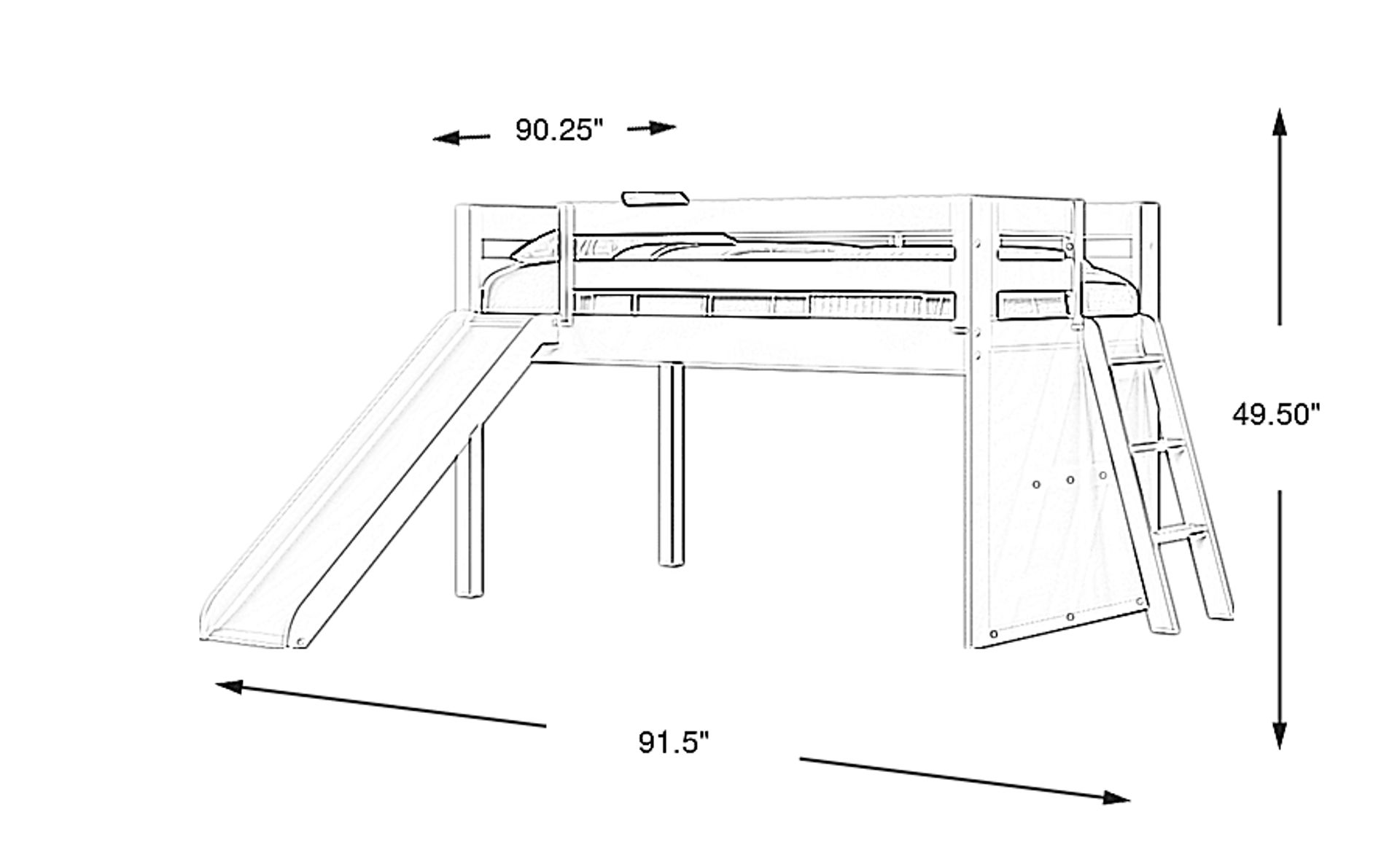 Dimension Image. Please refer to the Dimension Tab on this page for dimension details.