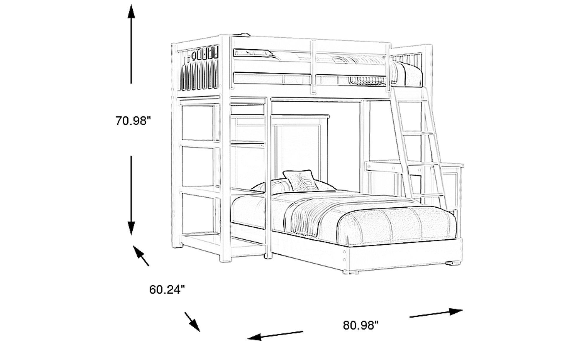 Dimension Image. Please refer to the Dimension Tab on this page for dimension details.