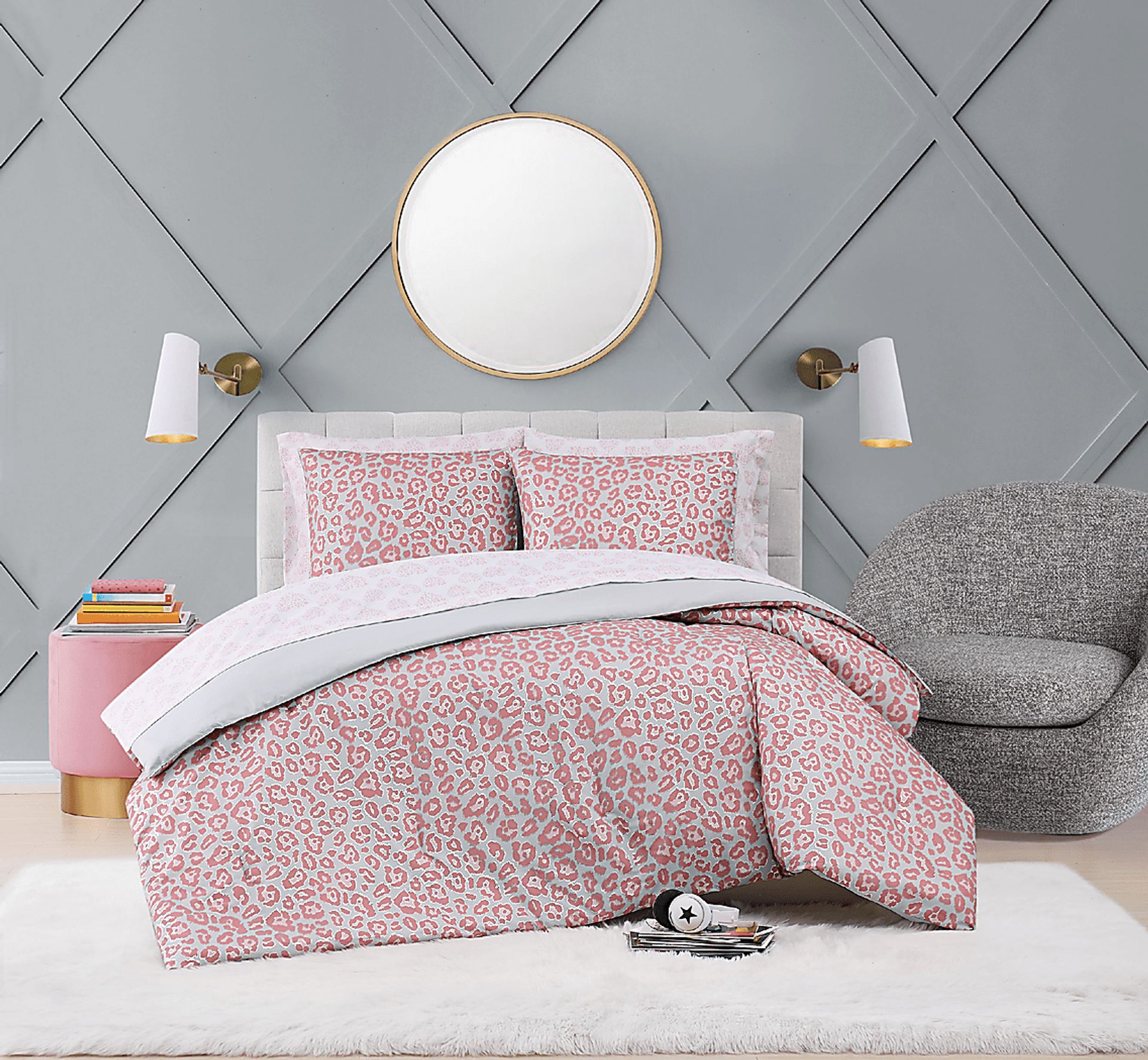 Kids Pretty and Spotty Pink 5 Pc Twin Comforter Set - Image 4
