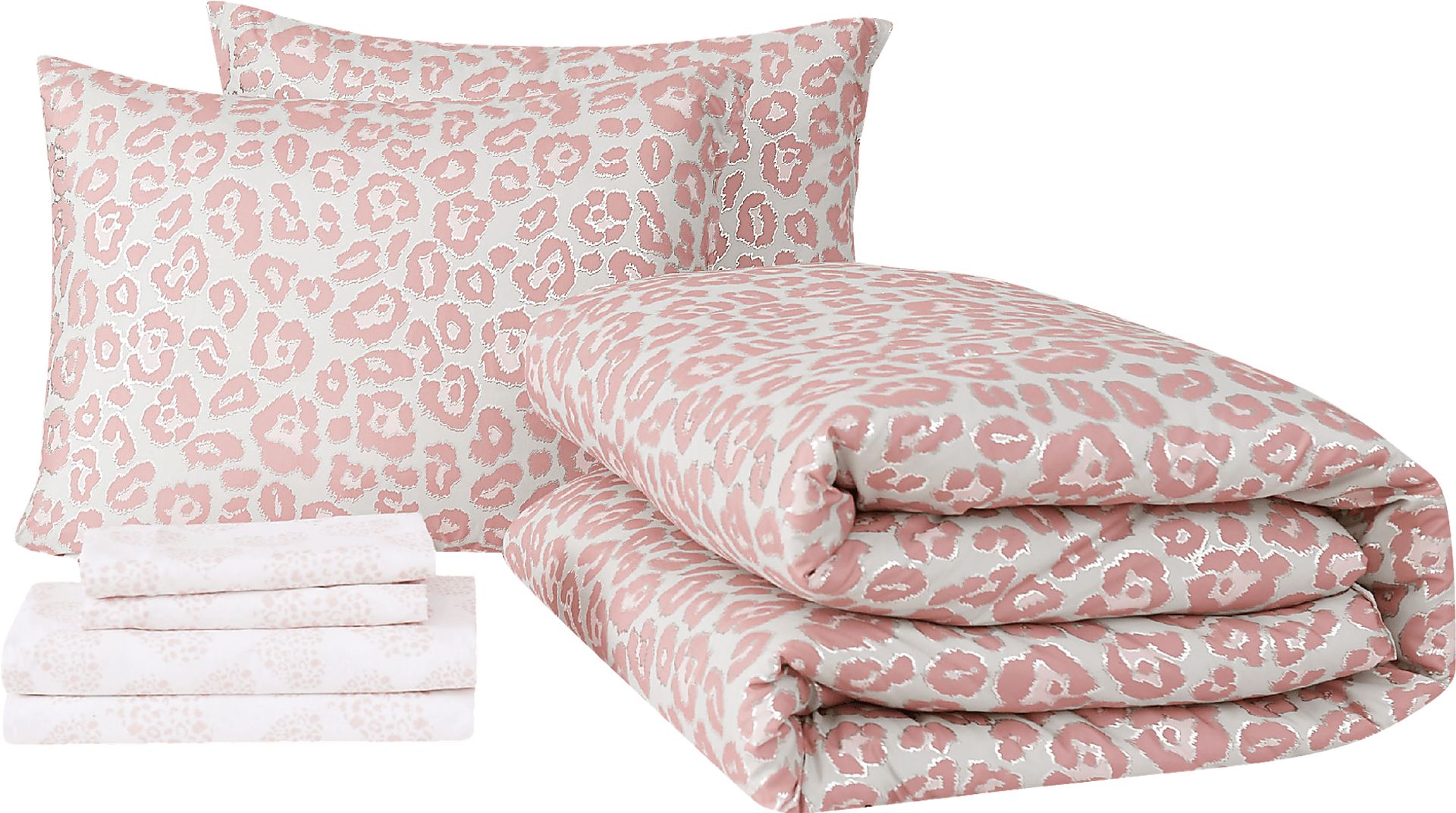 Kids Pretty and Spotty Pink 7 Pc Full Comforter Set - Image 2