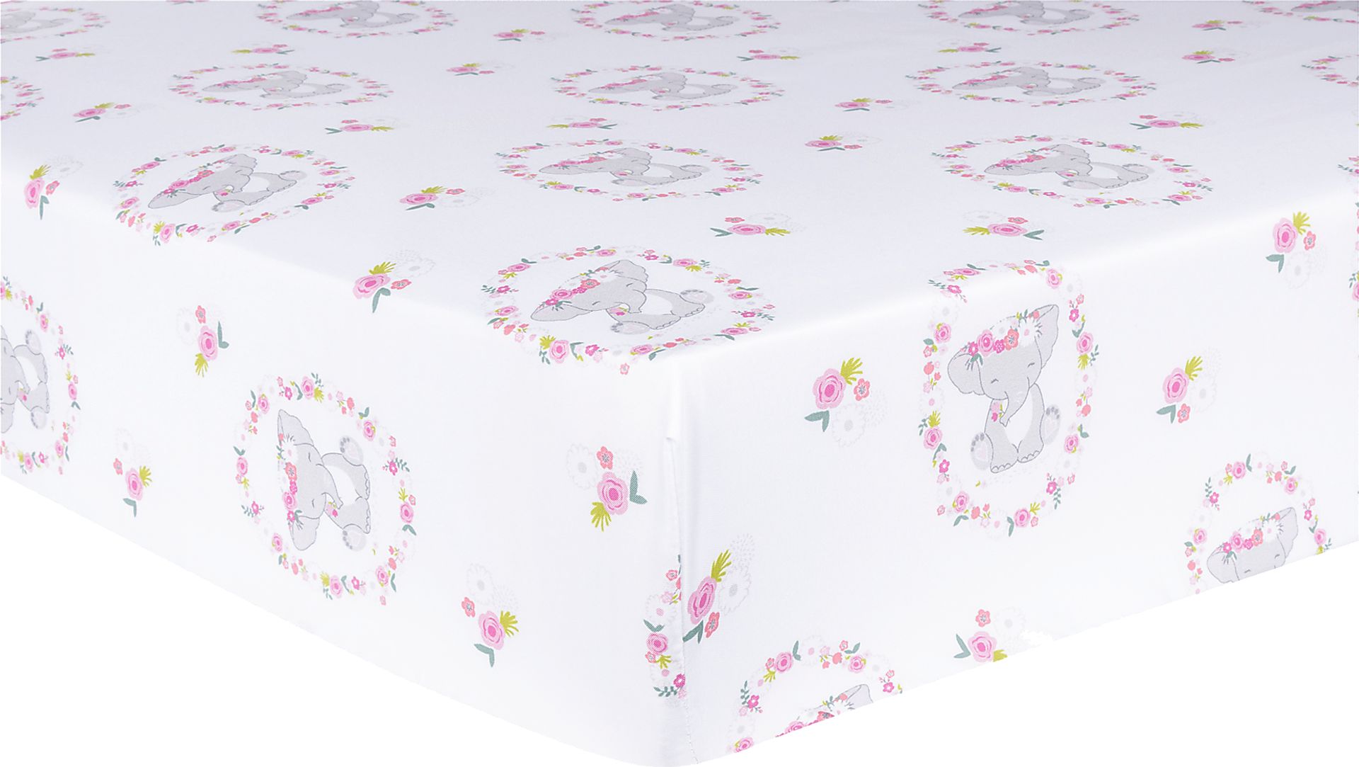Kids Pretty Elephant Pink Baby Bedding Set - Image 4