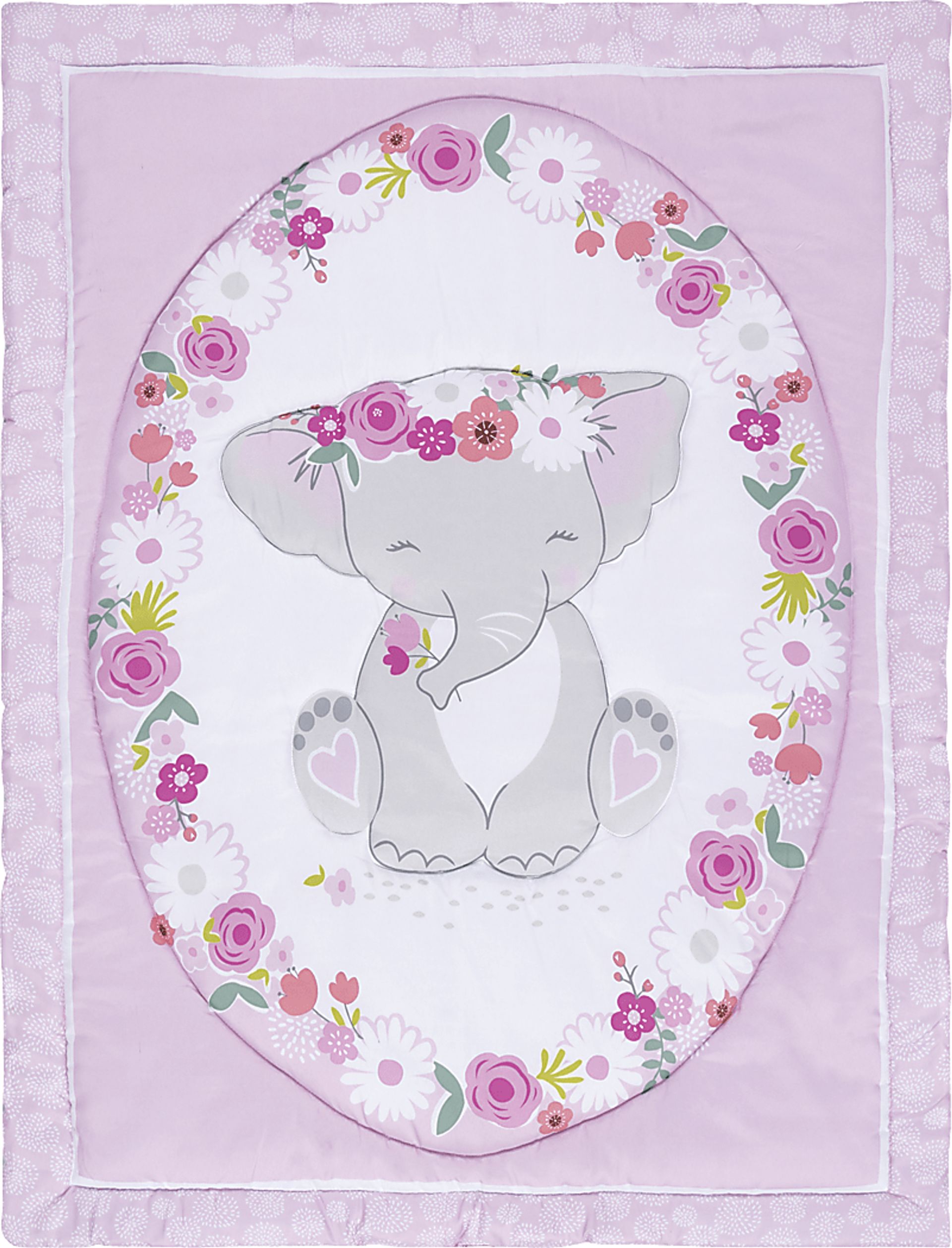 Kids Pretty Elephant Pink Baby Bedding Set - Image 8