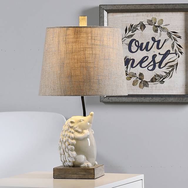 Kids Prickly Hedgehog White Lamp - Thumbnail - Image 5