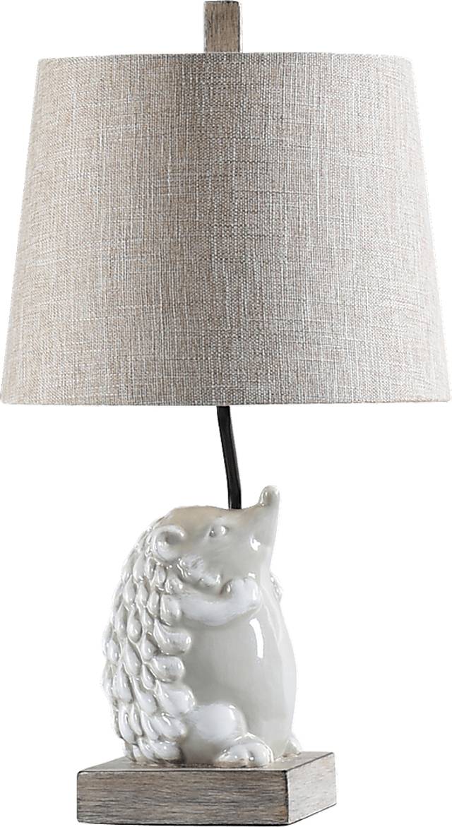 Kids Prickly Hedgehog White Lamp - Thumbnail - Image 1