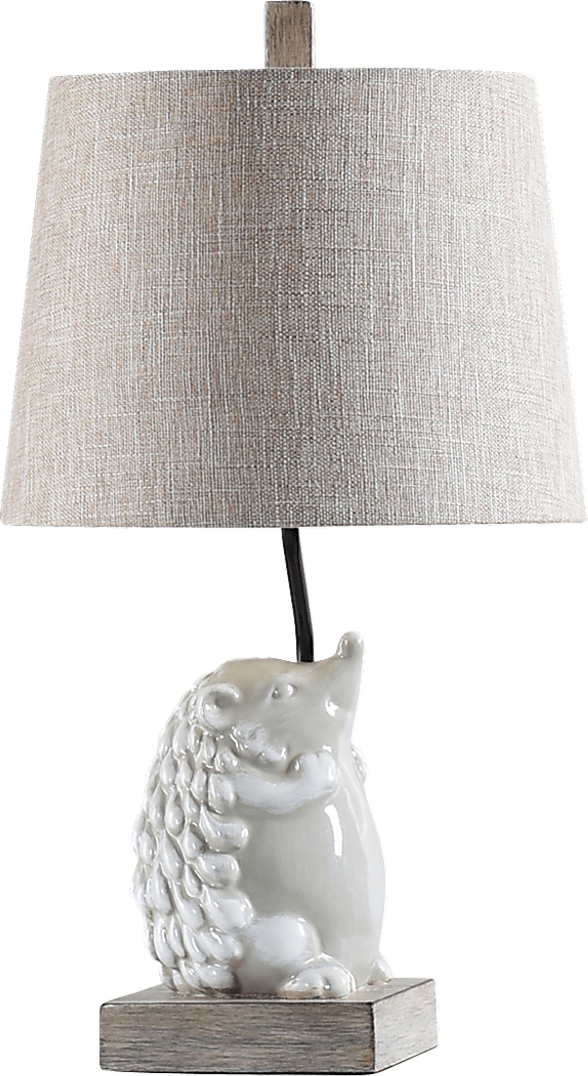 Kids Prickly Hedgehog White Lamp - Image 1