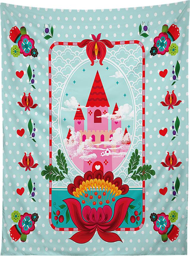 Kids Princess Castle Beige Wall Decor - Thumbnail - Image 1