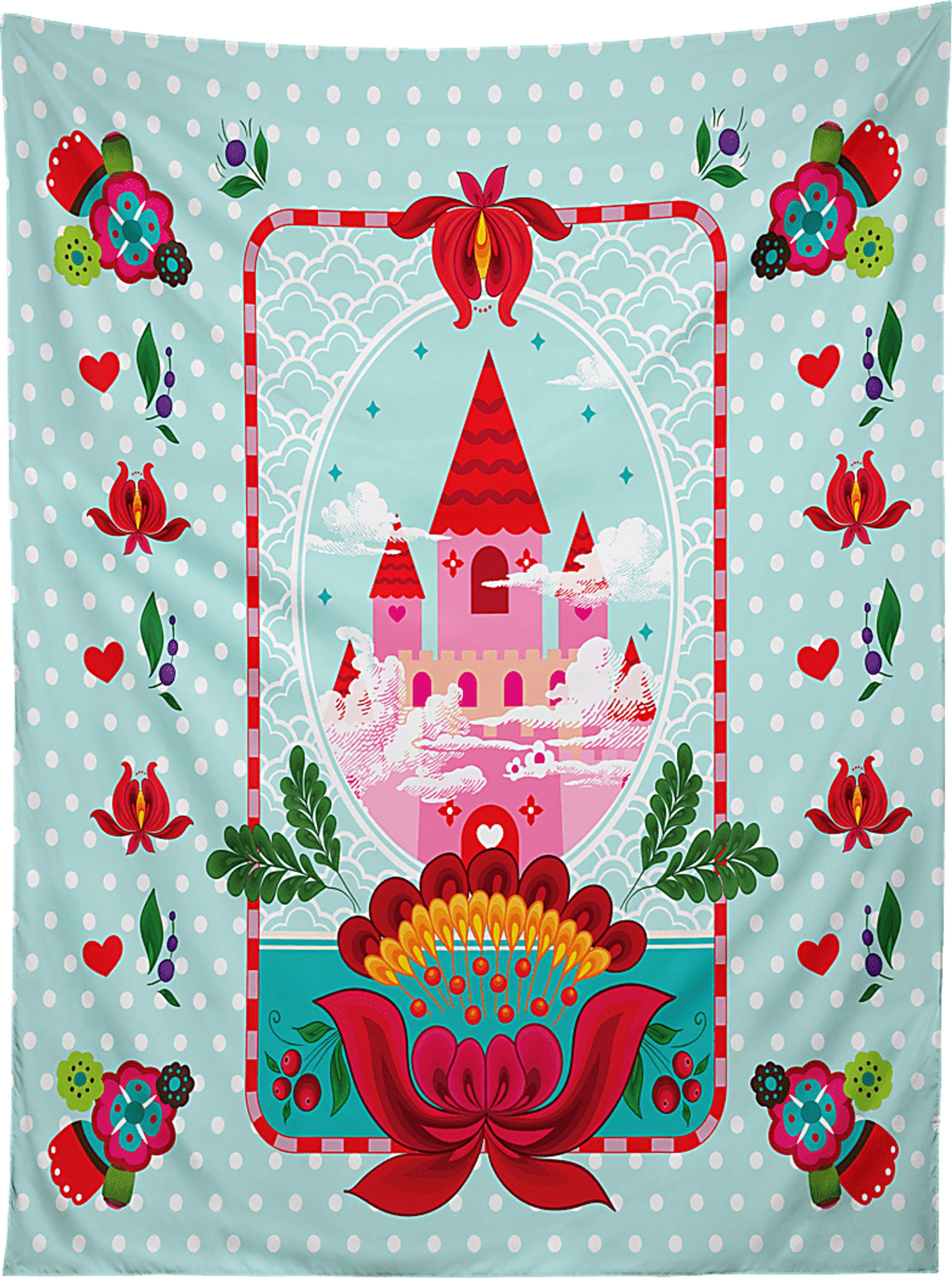 Kids Princess Castle Beige Wall Decor - Image 1