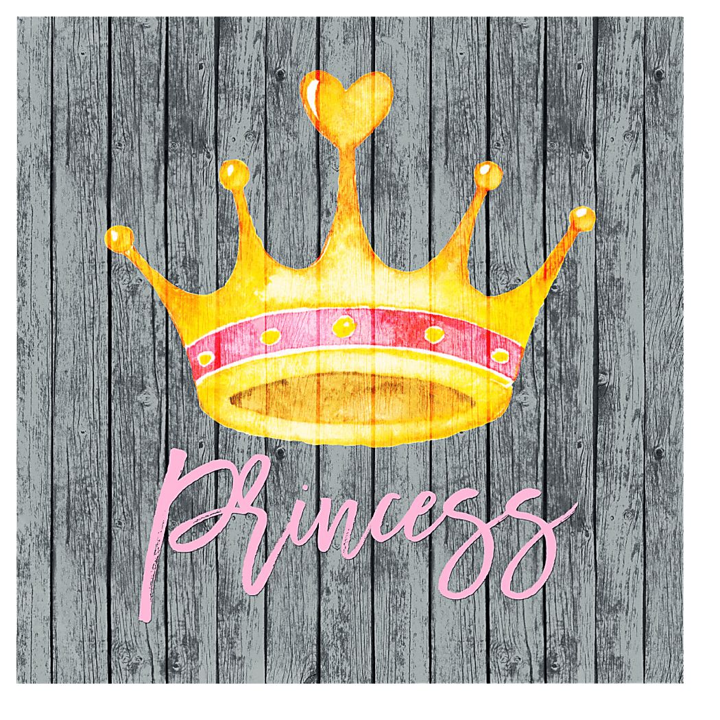 Kids Princess Crowning Gray Artwork