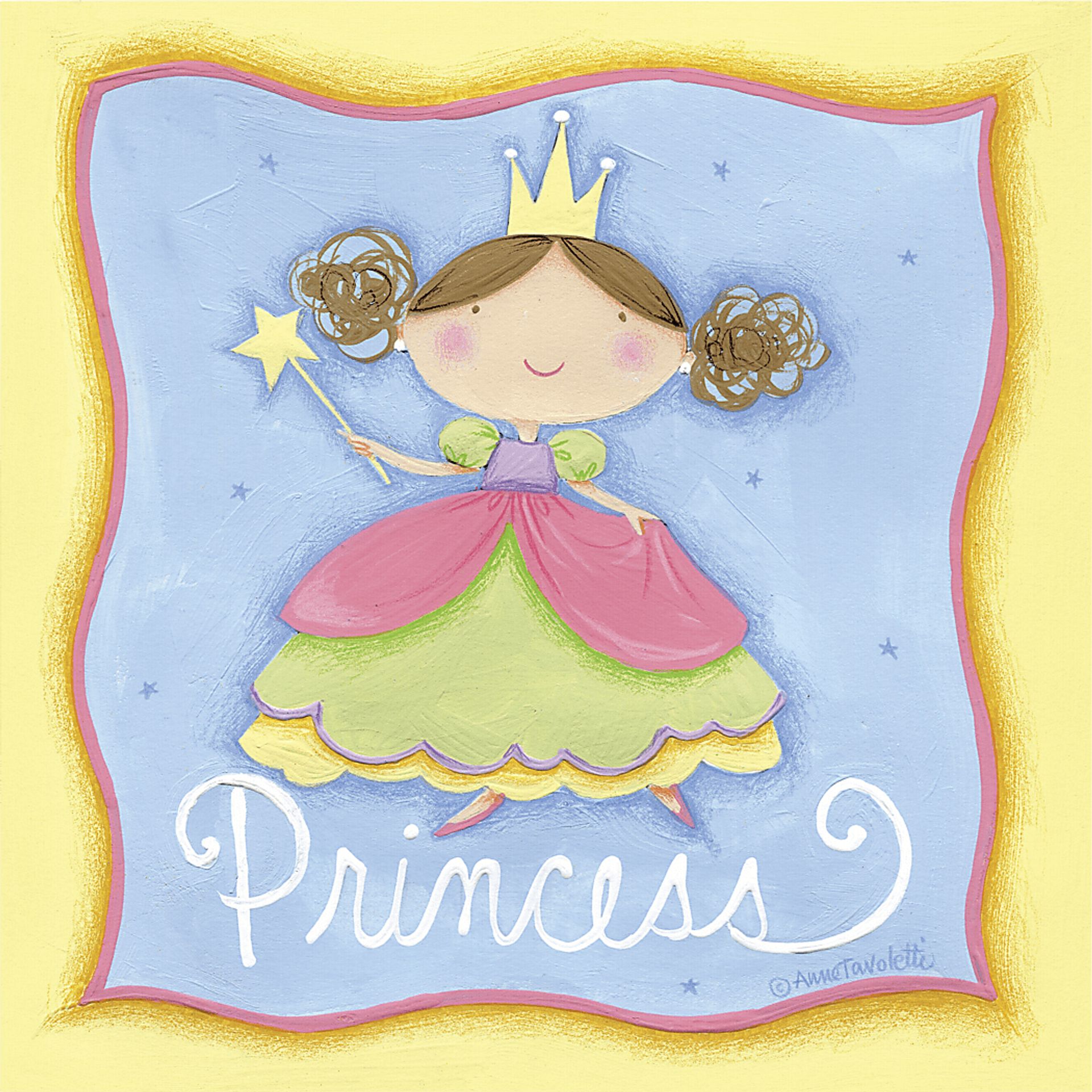 Kids Princess Fairy Blue Artwork - Image 1