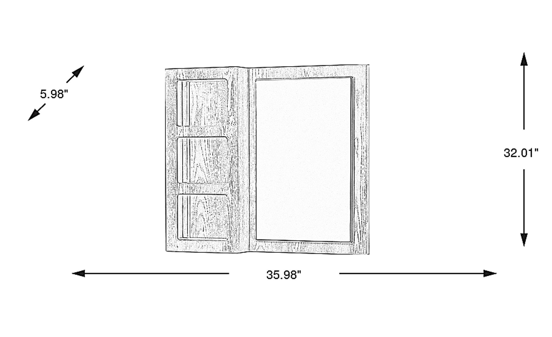 Dimension Image. Please refer to the Dimension Tab on this page for dimension details.