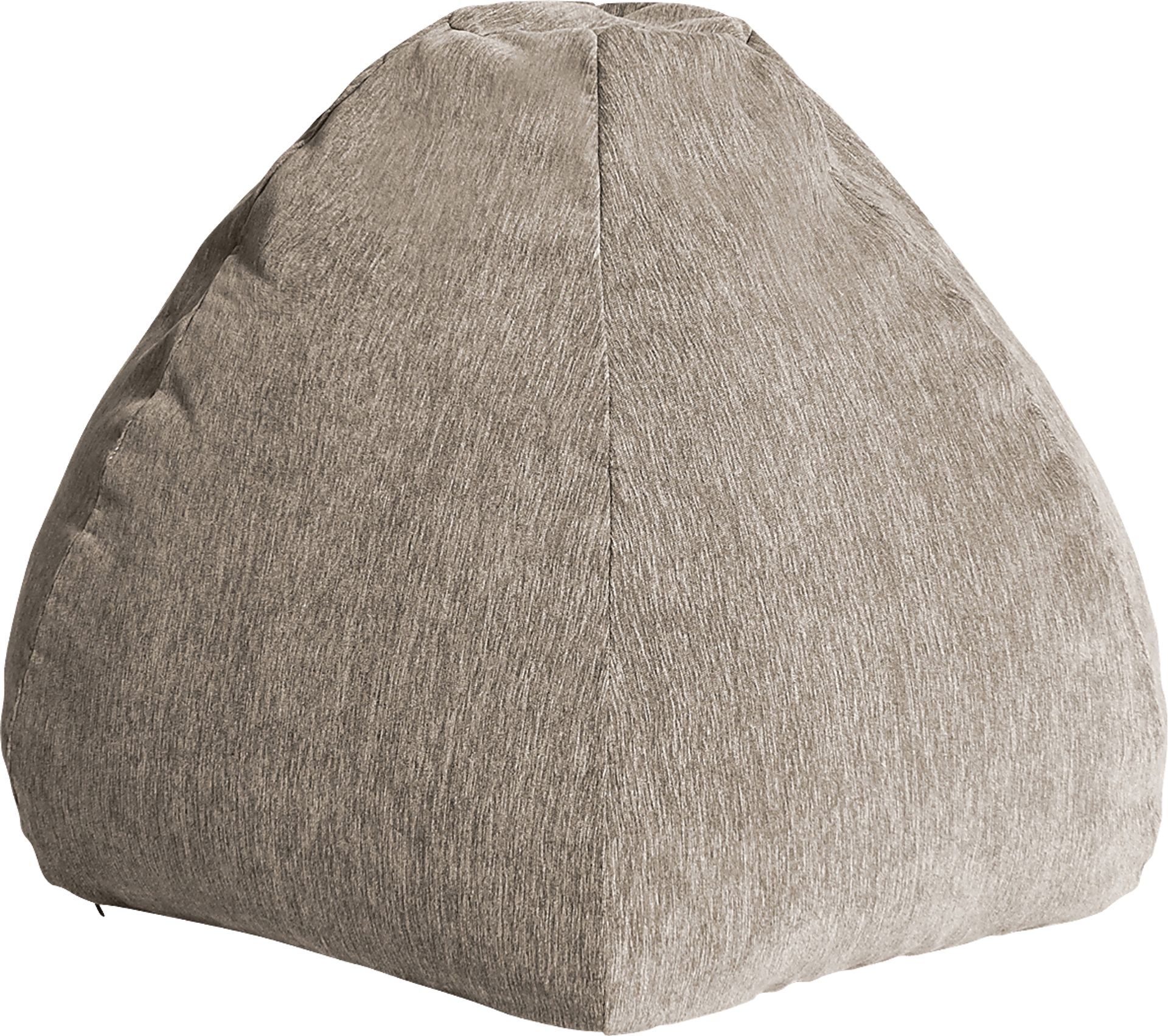 Kids Puffy Nest Beige Bean Bag Chair - Image 1