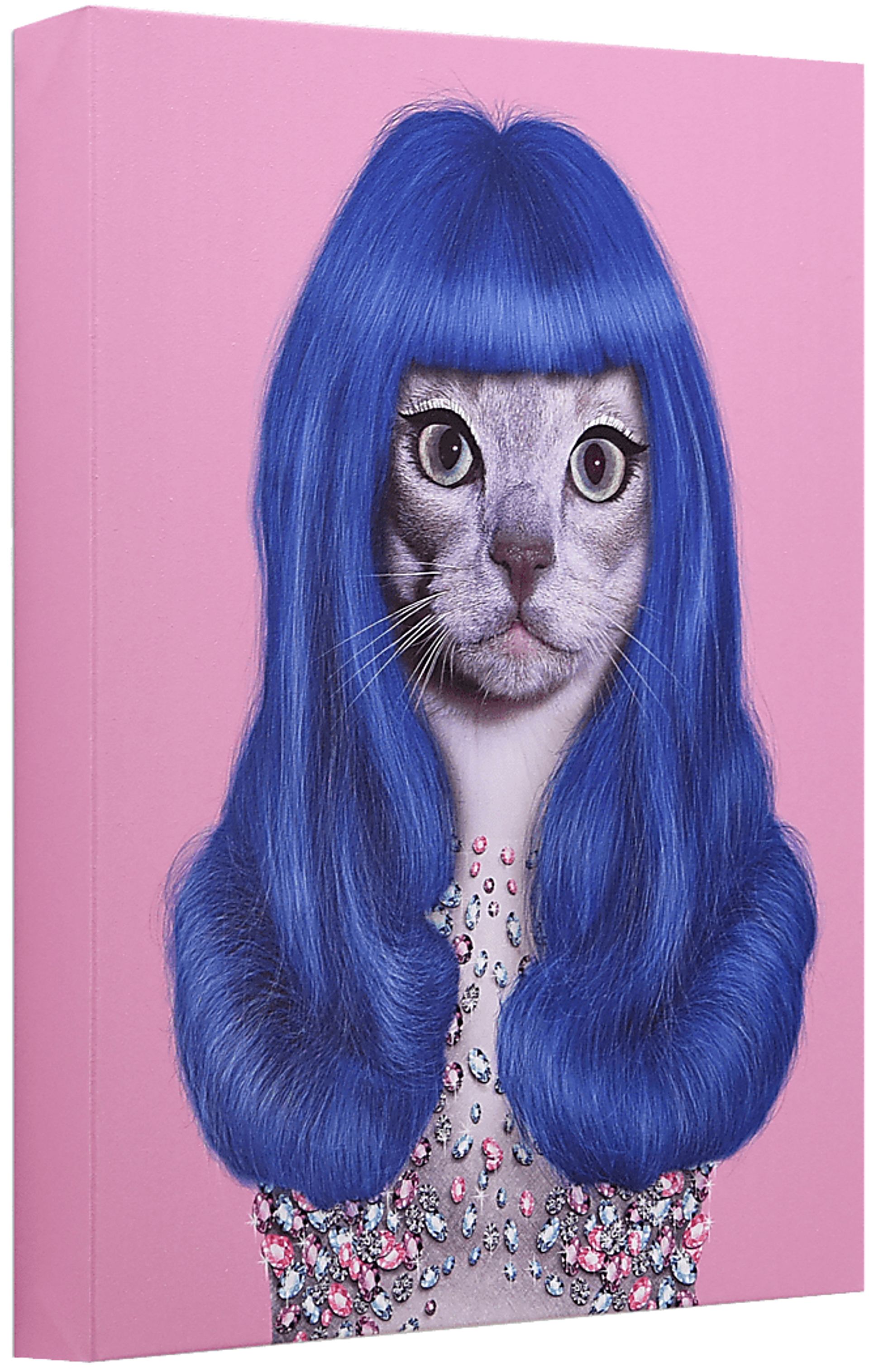 Kids Purrfect Style Blue Wall Art - Image 2