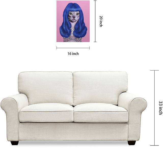 Kids Purrfect Style Blue Wall Art - Thumbnail - Image 9