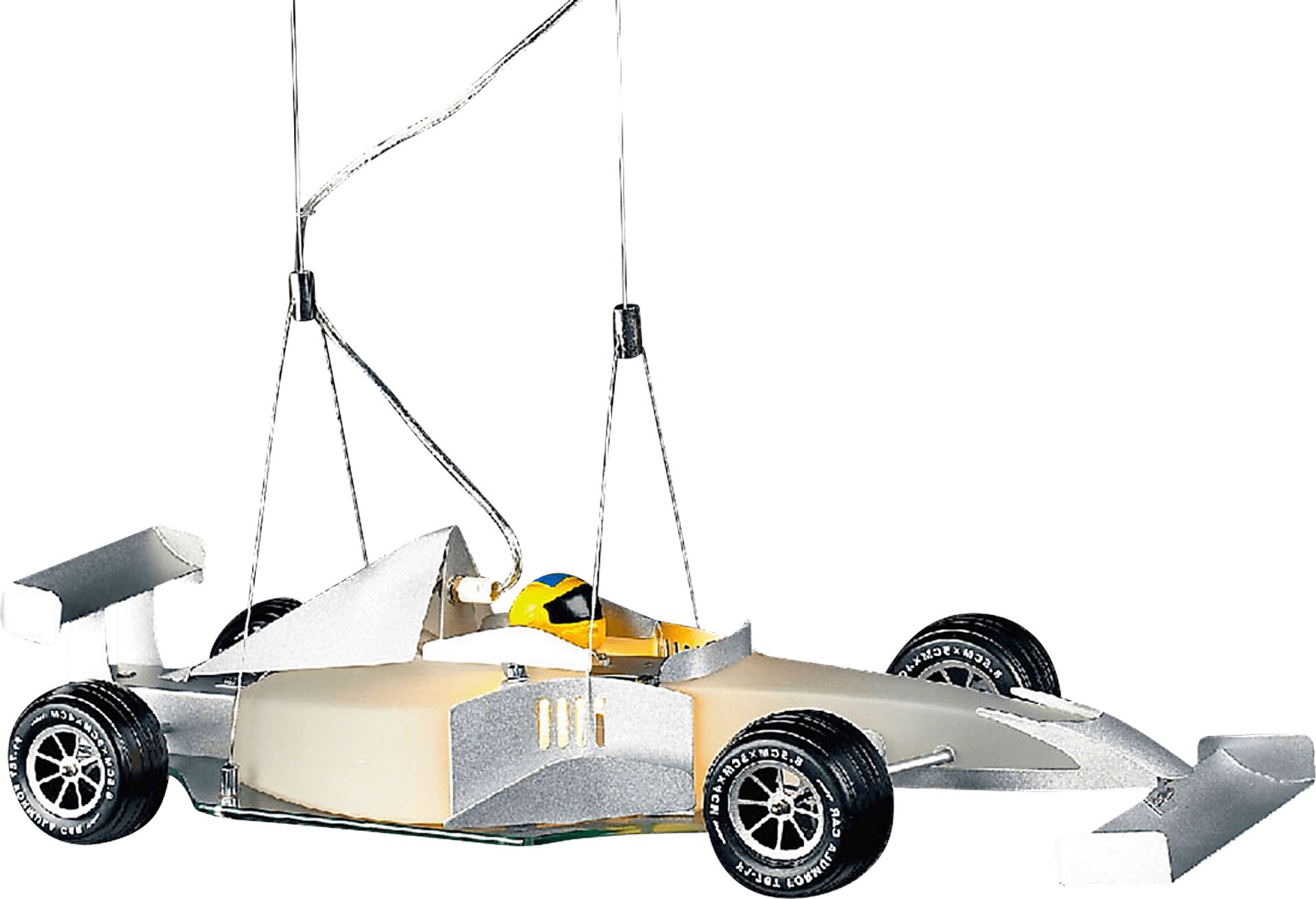Kids Racing Bolt Silver Chandelier - Image 1