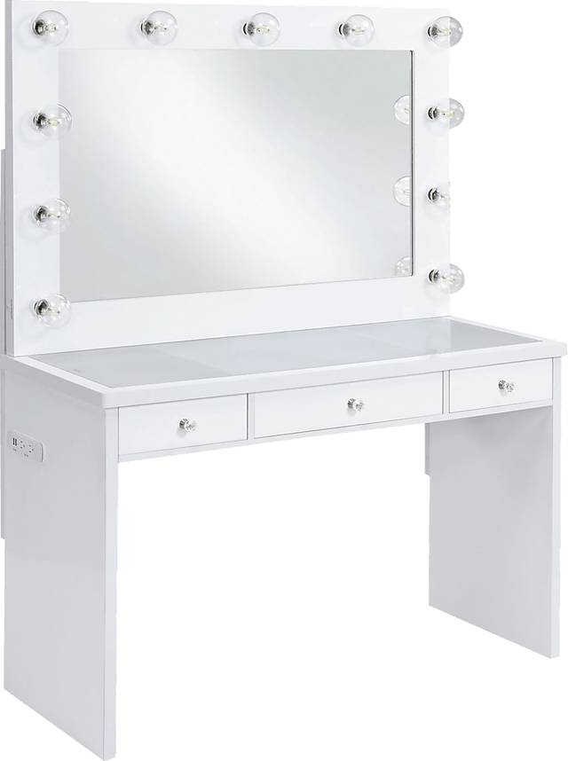 Kids Radiance White Vanity and Mirror Set - Thumbnail - Image 1