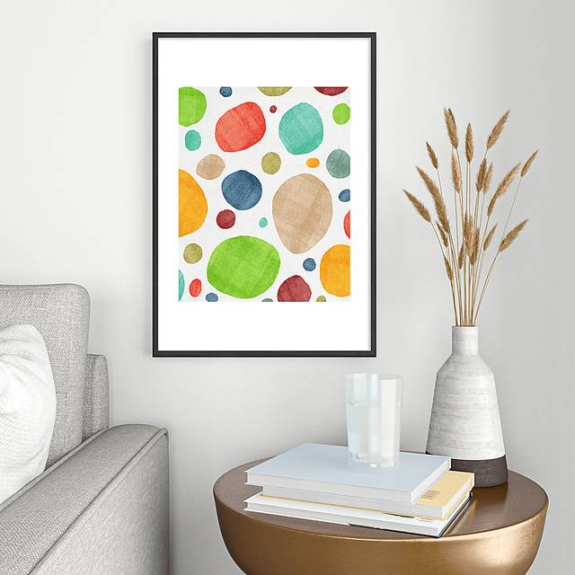Kids Rainbow Bursts White Metal Framed Print - Thumbnail - Image 2
