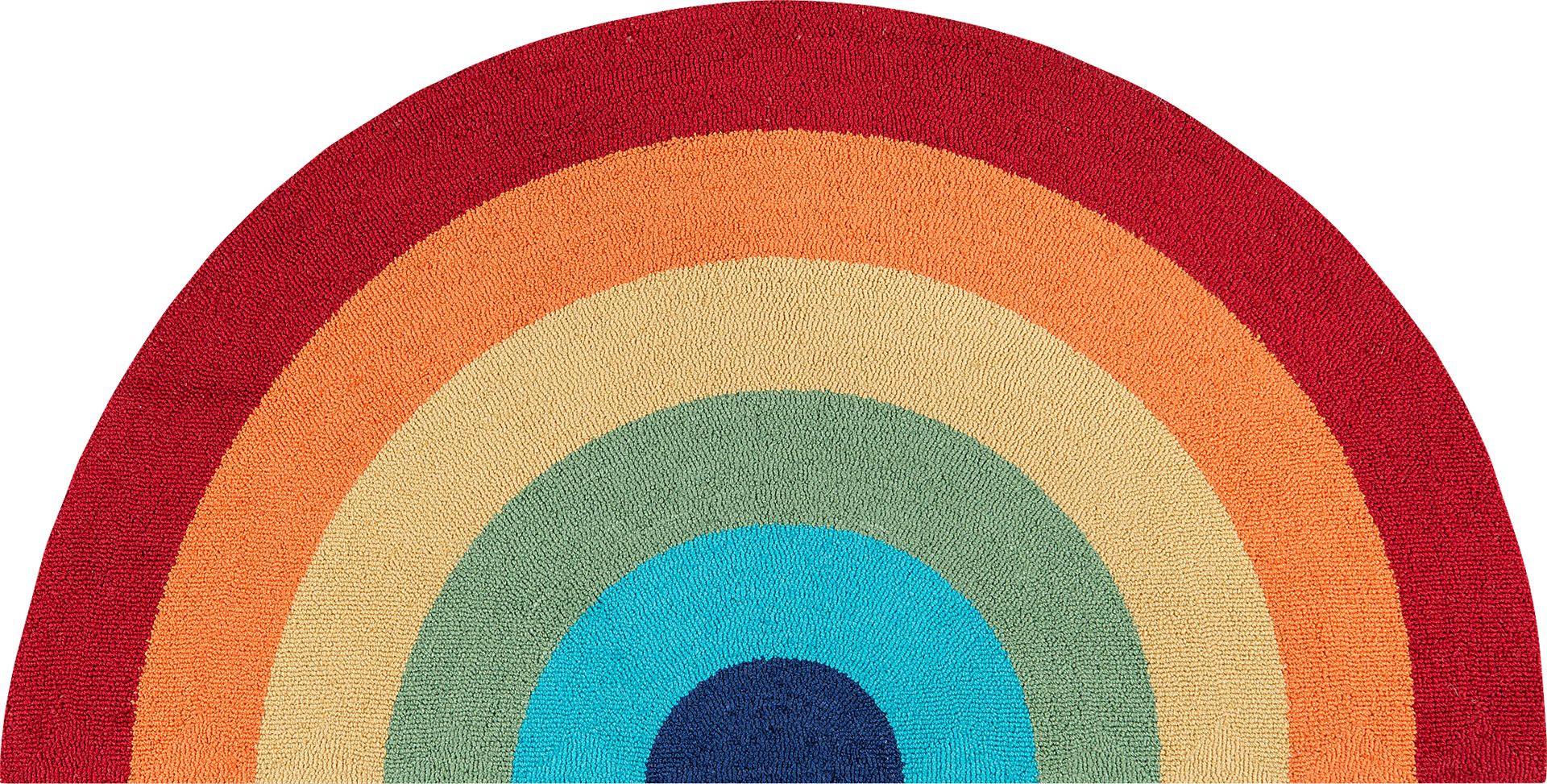 Kids Rainbow Hues Red 1'5 x 2'10 Rug - Image 1