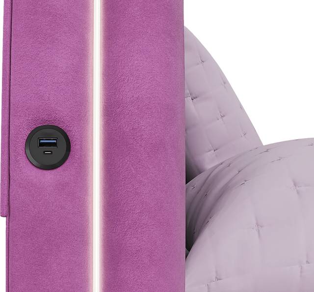 Kids Rainbow Joy Pink Full Upholstered Bed - Thumbnail - Image 3