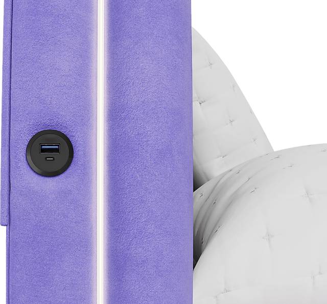 Kids Rainbow Joy Purple Full Upholstered Bed - Thumbnail - Image 3