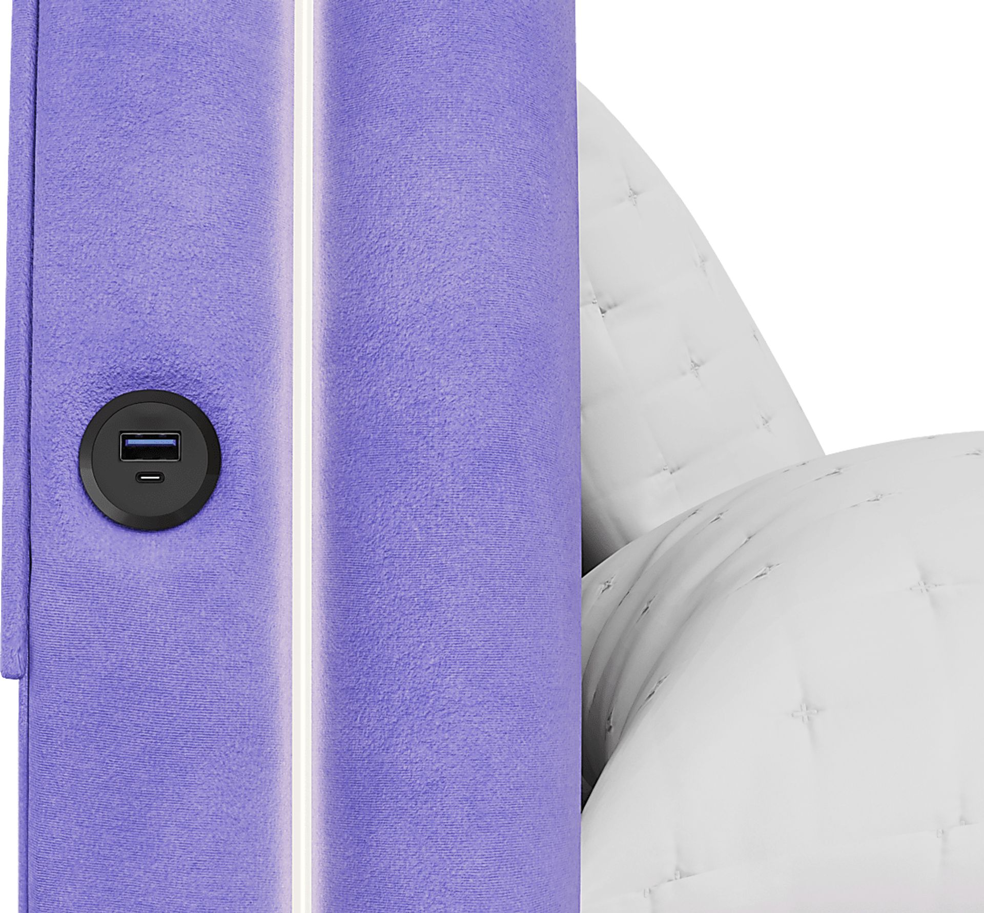 Kids Rainbow Joy Purple Full Upholstered Bed - Image 3