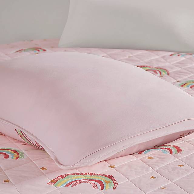 Kids Rainbow Smile Pink 3 Pc Twin Coverlet Set - Thumbnail - Image 7