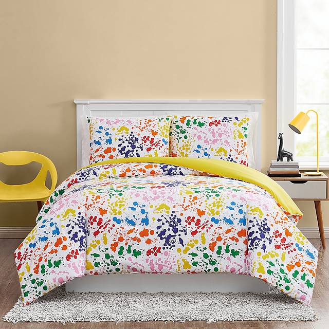Kids Rainbow Splatter Multi 2 Pc Twin Comforter Set - Thumbnail - Image 2