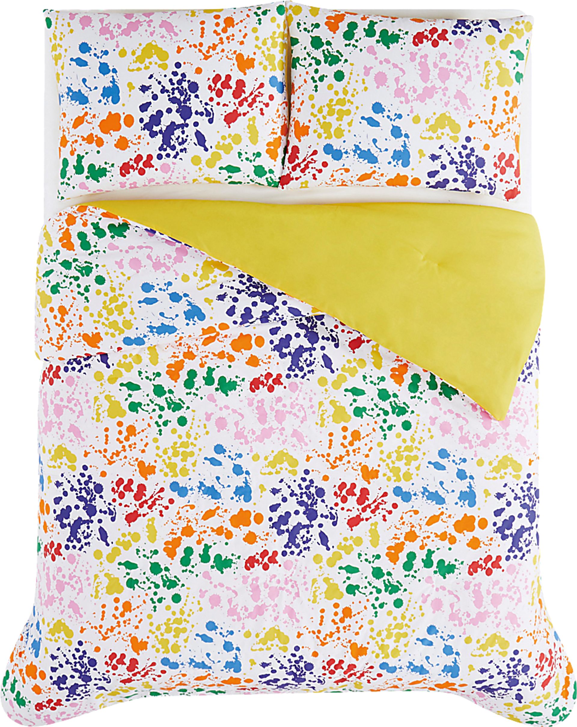 Kids Rainbow Splatter Multi 2 Pc Twin Comforter Set - Image 4