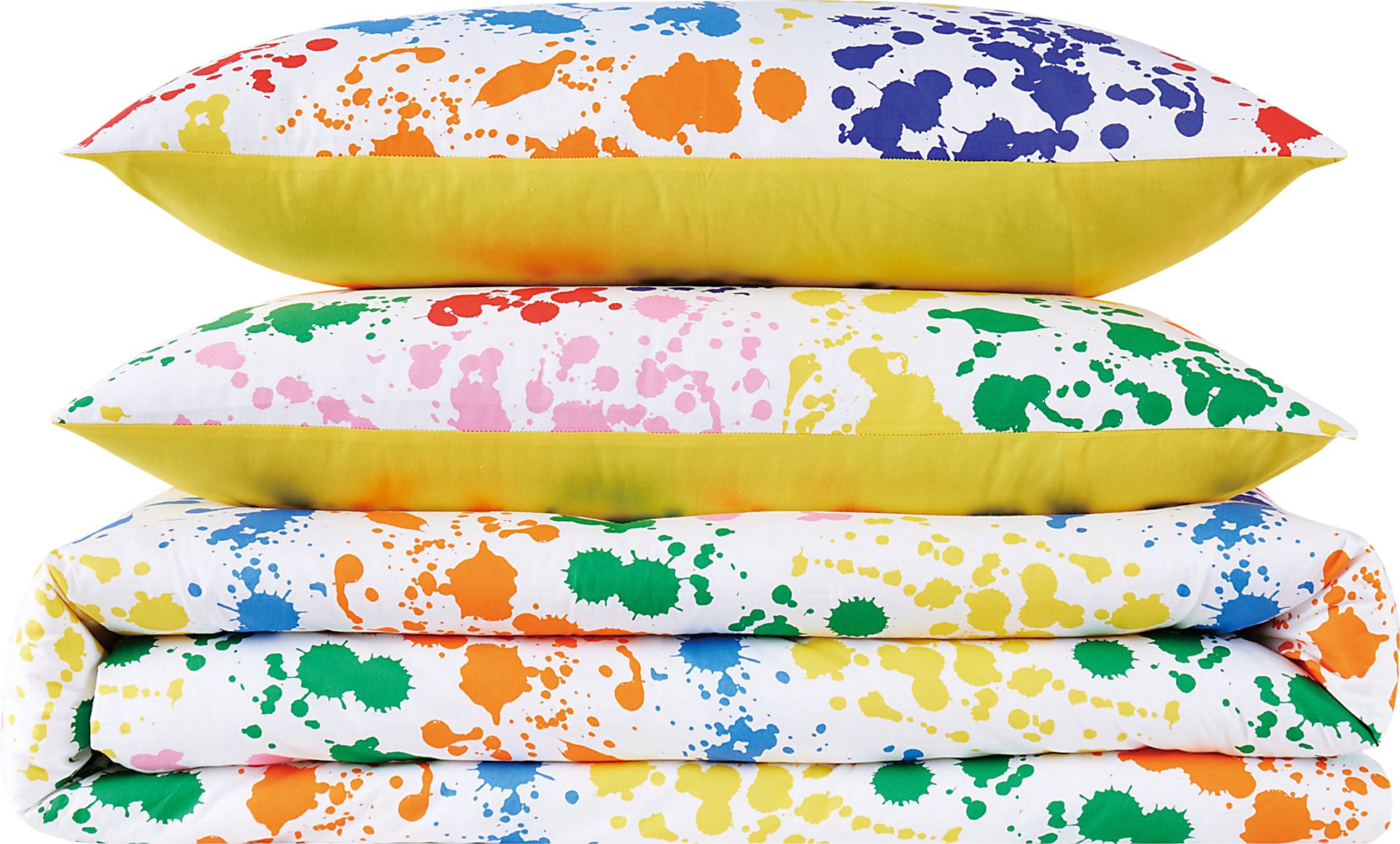 Kids Rainbow Splatter Multi 2 Pc Twin Comforter Set - Image 5