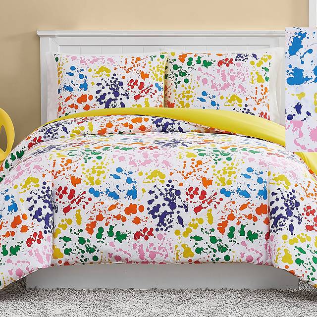 Kids Rainbow Splatter Multi 3 Pc Twin Sheet Set - Thumbnail - Image 2