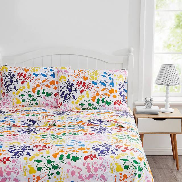Kids Rainbow Splatter Multi 3 Pc Twin Sheet Set - Thumbnail - Image 3