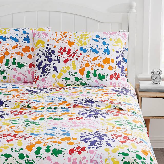 Kids Rainbow Splatter Multi 3 Pc Twin Sheet Set - Thumbnail - Image 6