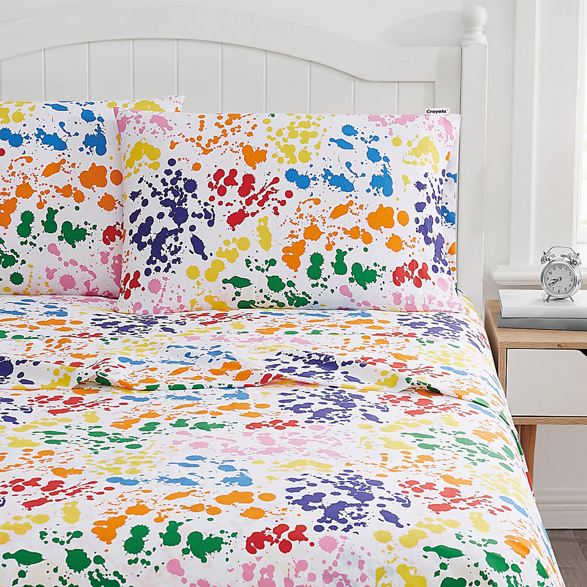 Kids Rainbow Splatter Multi 3 Pc Twin Sheet Set - Image 6