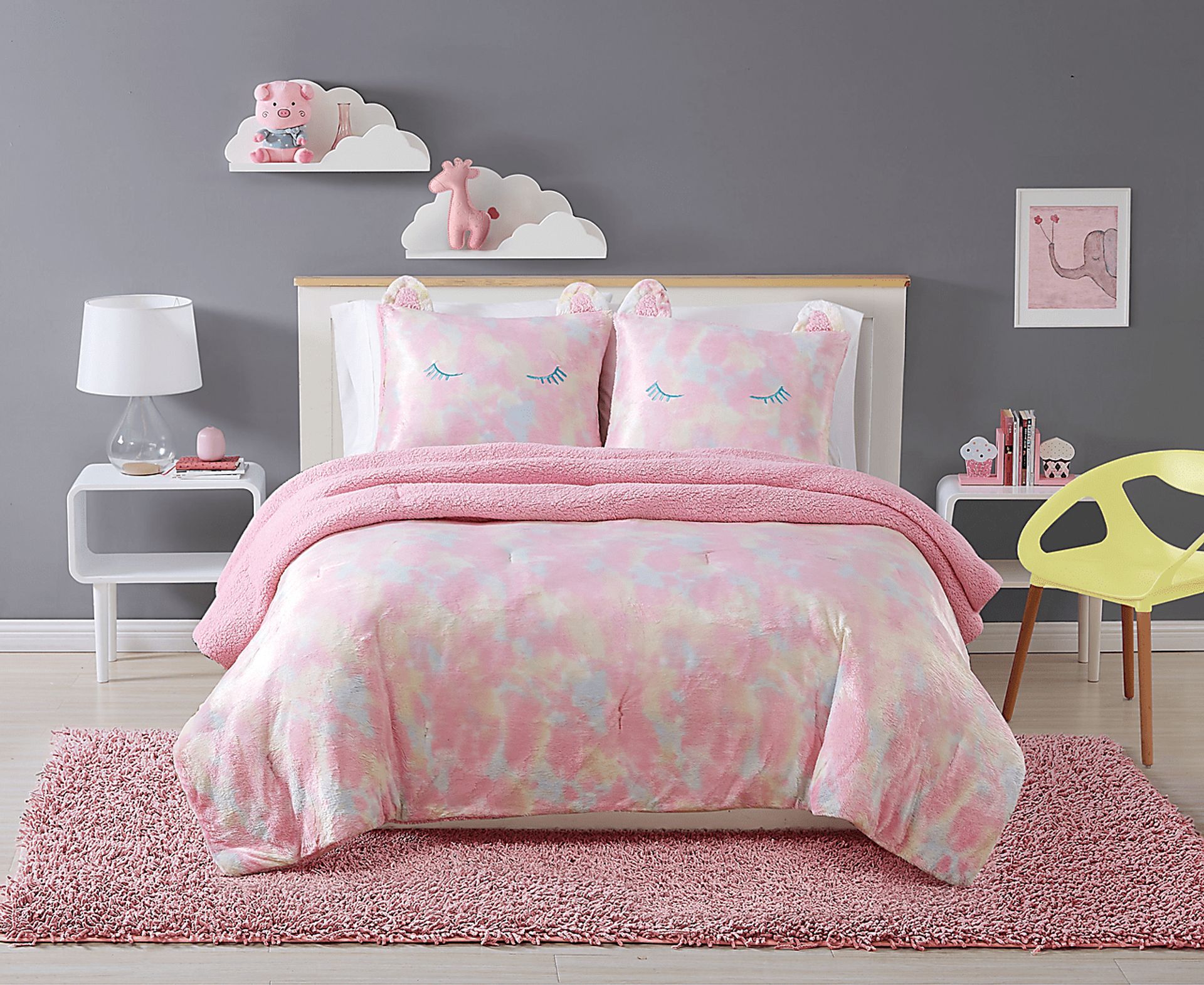 Kids Rainbow Sweetie Purple 3 Pc Full/Queen Comforter Set - Image 5