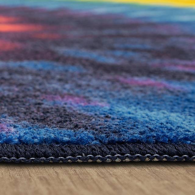 Kids Rainbow Wave Orange 3' x 5' Rug - Thumbnail - Image 3