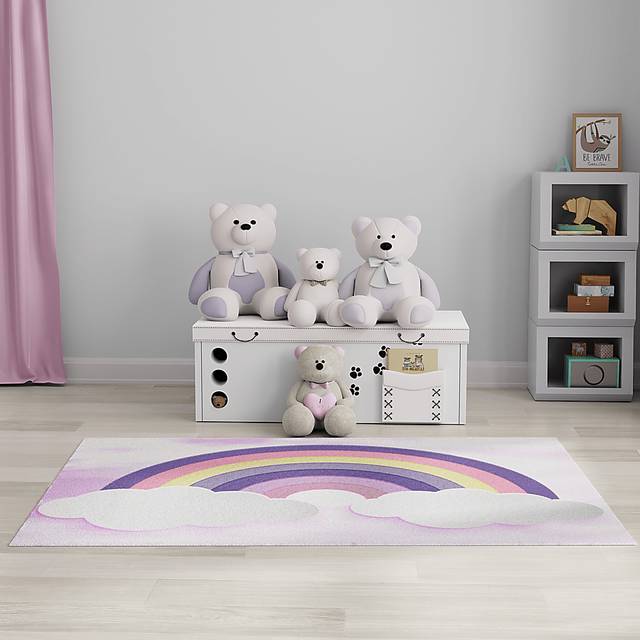 Kids Rainbow Whimsy Multi 4' x 6' Rug - Thumbnail - Image 2