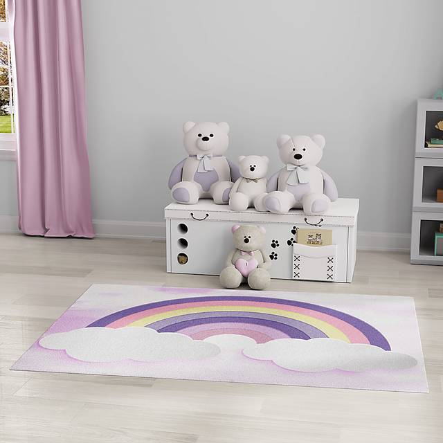 Kids Rainbow Whimsy Multi 4' x 6' Rug - Thumbnail - Image 3