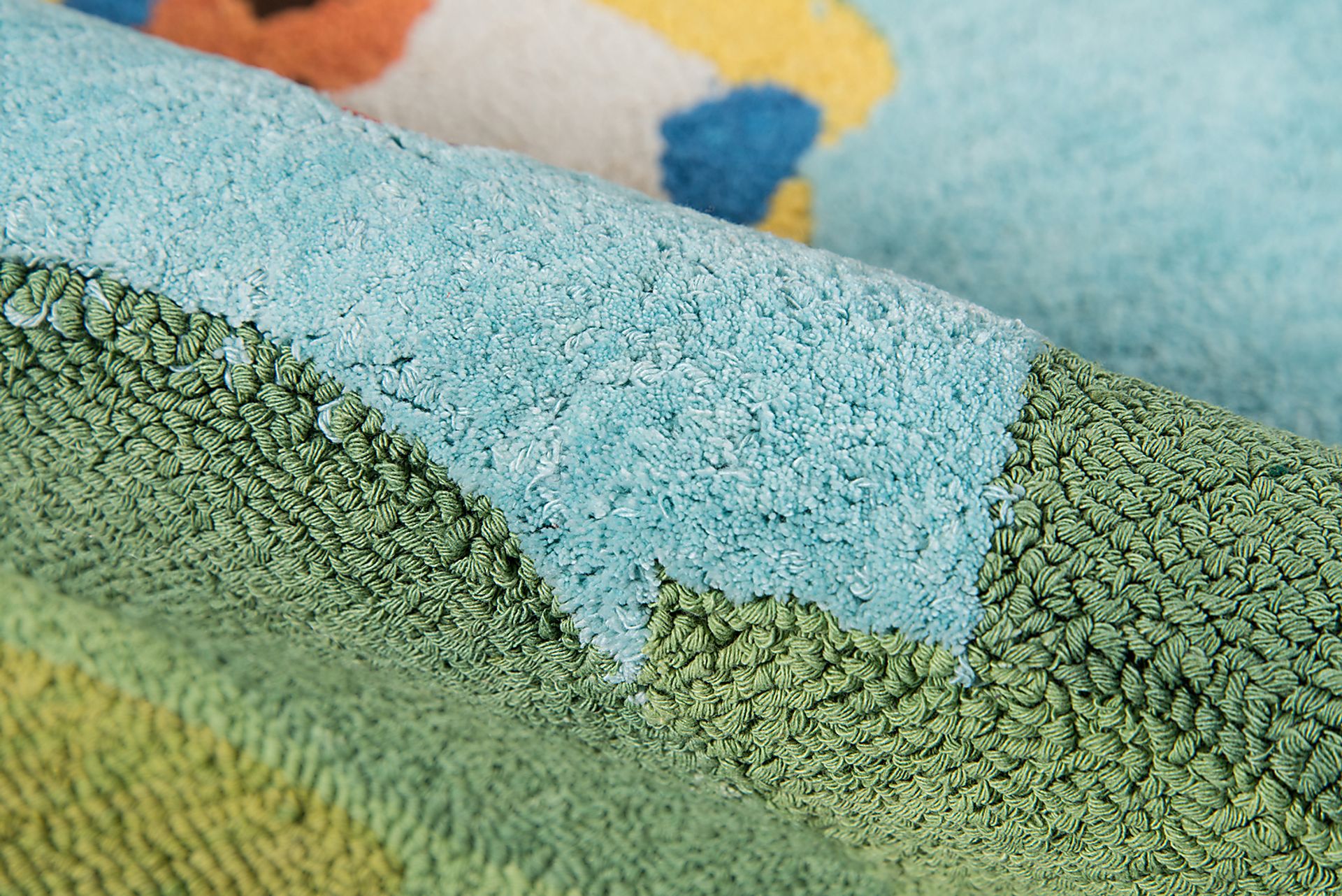 Kids Rainforest Friends Teal 3' x 5' Rug - Image 4