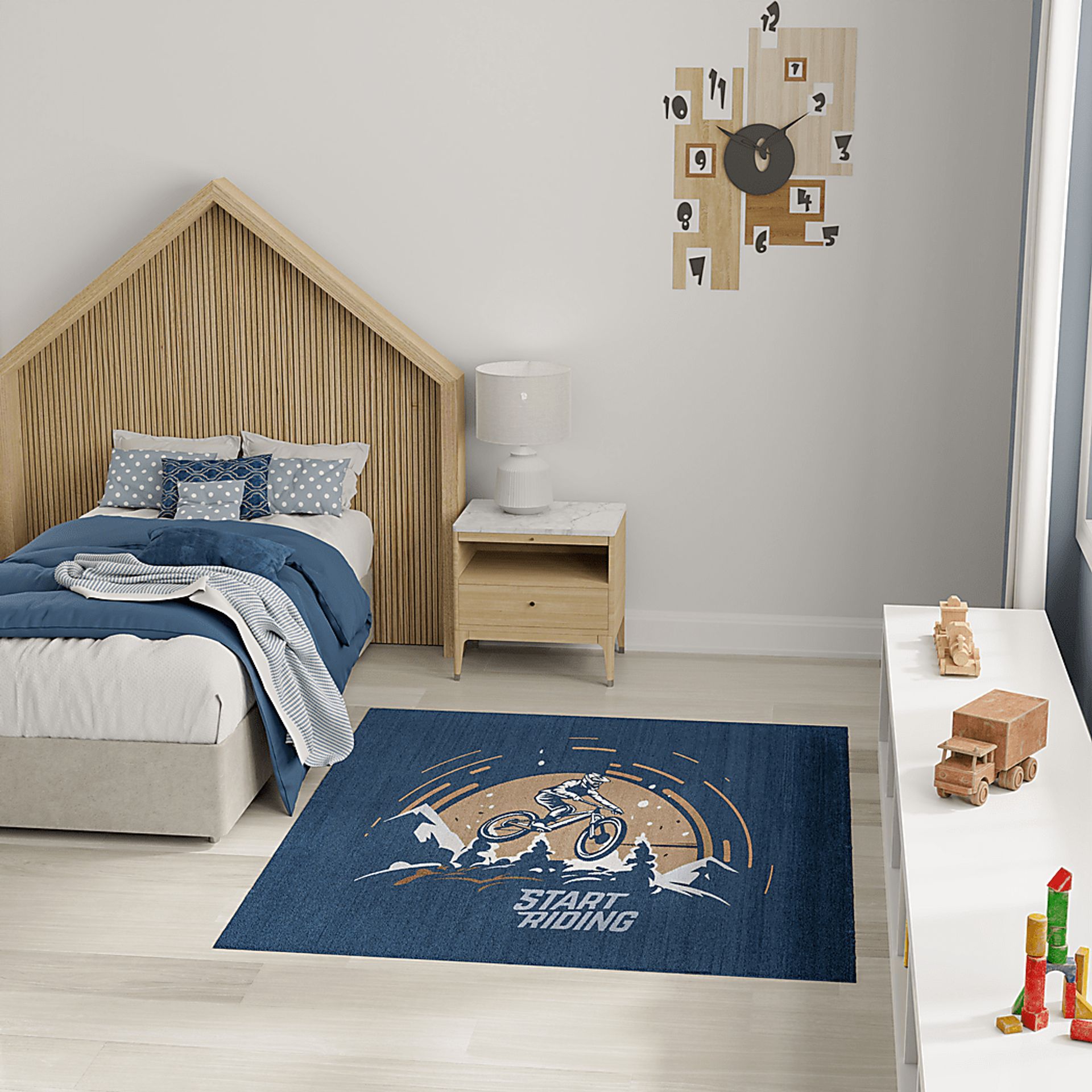 Kids Ramp Jump Blue 6'6 x 9'2 Rug - Image 2