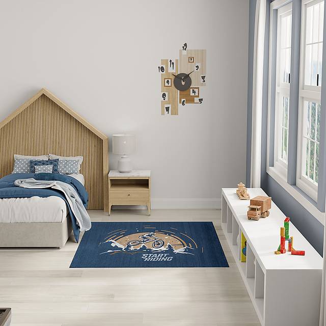 Kids Ramp Jump Blue 6'6 x 9'2 Rug - Thumbnail - Image 3