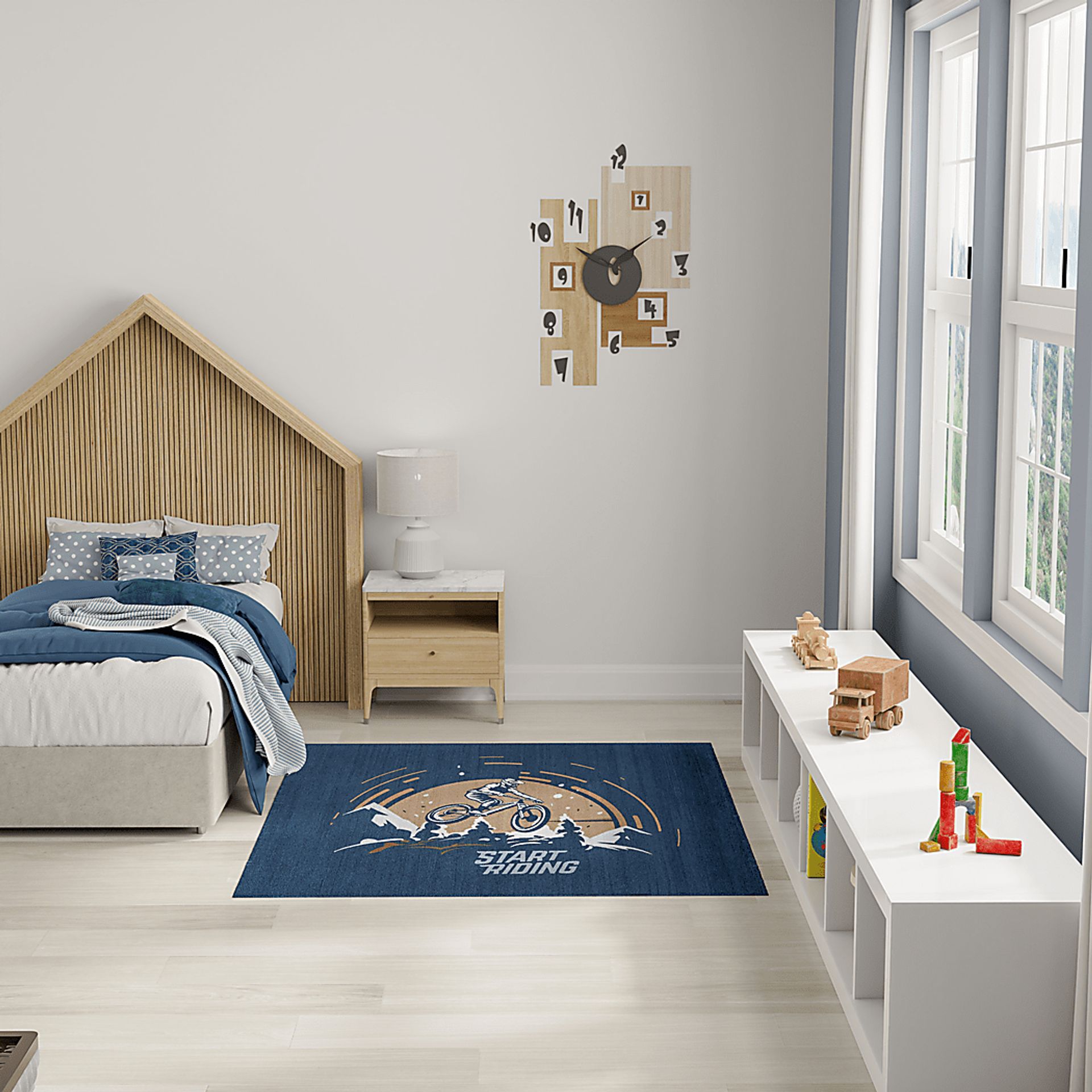 Kids Ramp Jump Blue 6'6 x 9'2 Rug - Image 3
