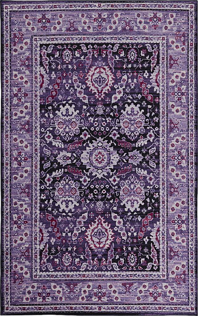 Kids Ravenwell Purple 5' x 8' Rug - Thumbnail - Image 1