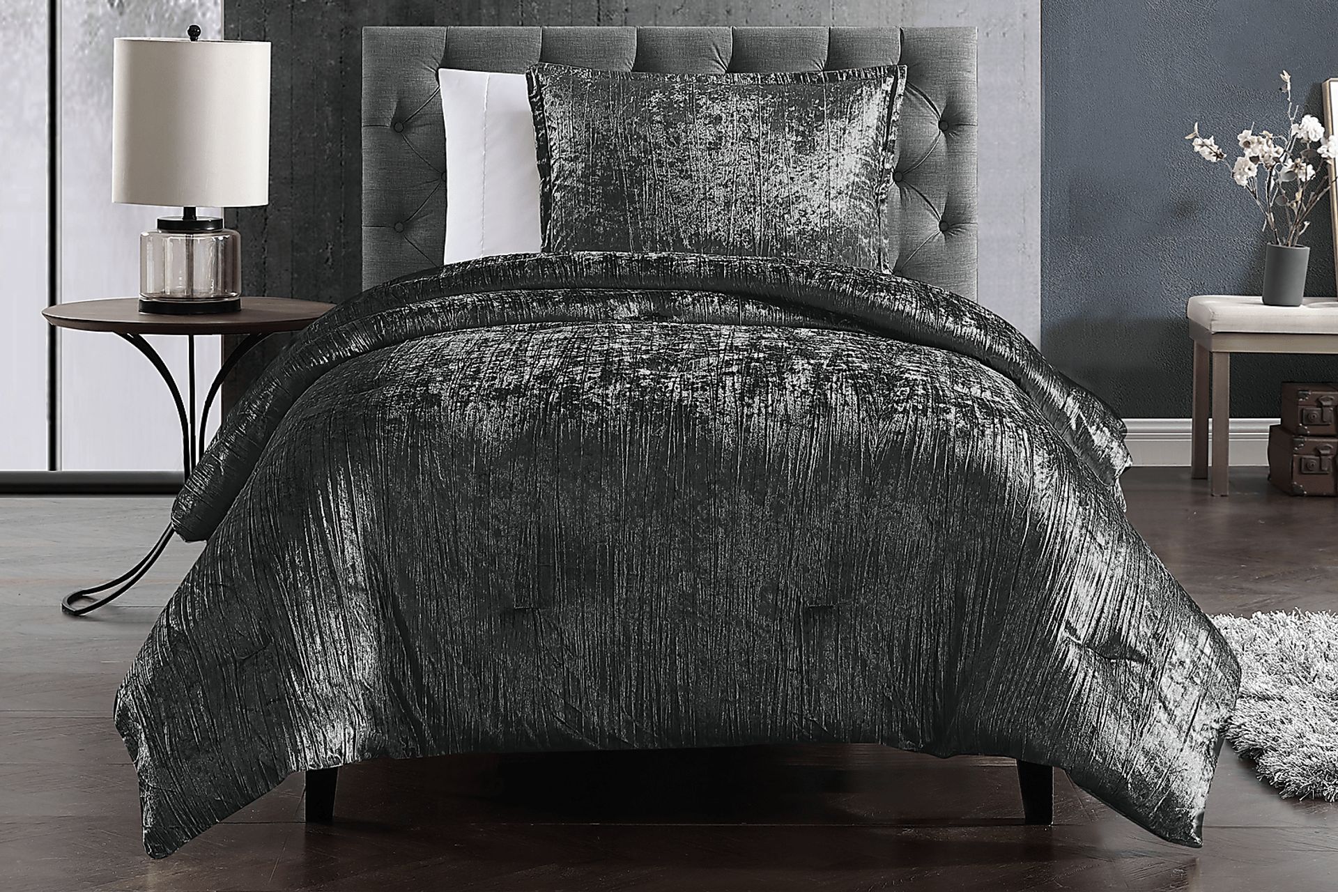 Kids Recine Charcoal Twin Comforter Set - Image 1